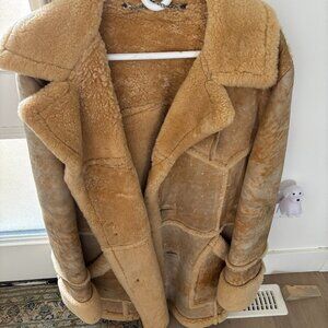 Mens Large Genuine Sheepskin Coat
